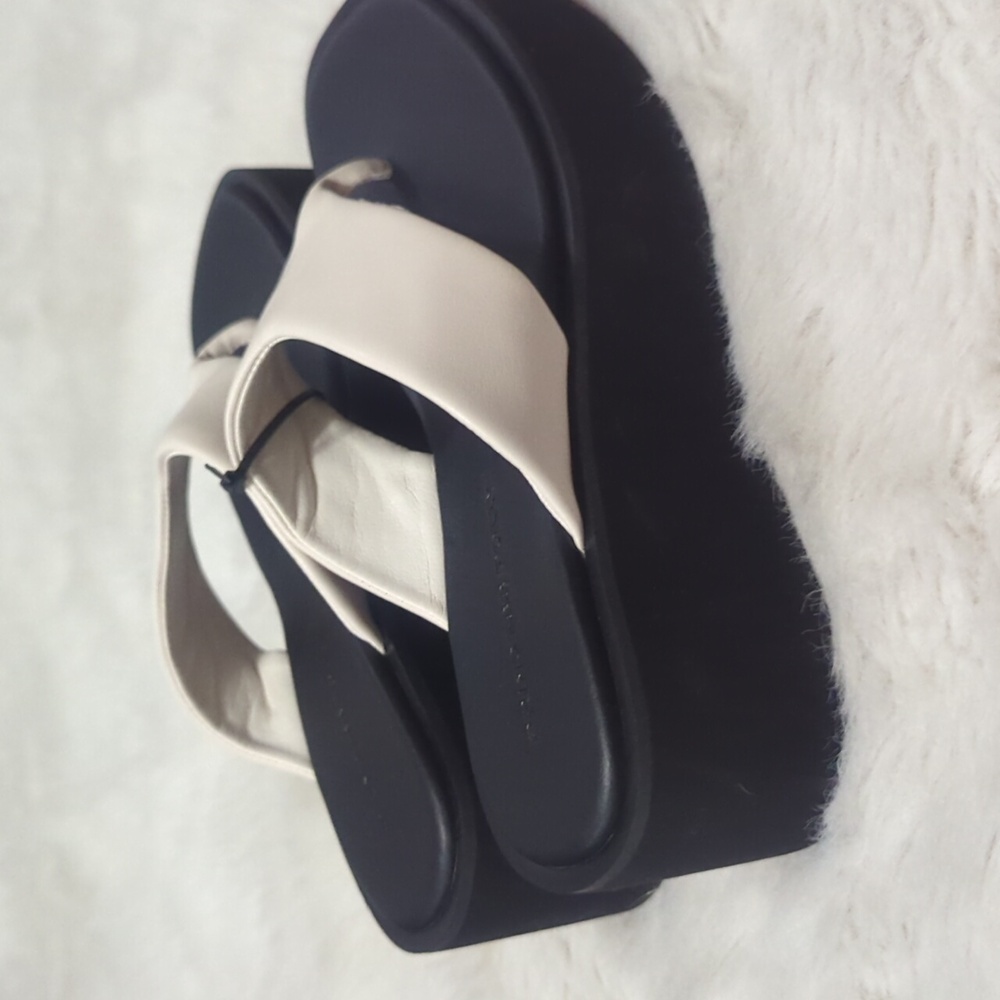 CRAWLEY Chunky Sole Sandals in Cream - Picture 5 of 9